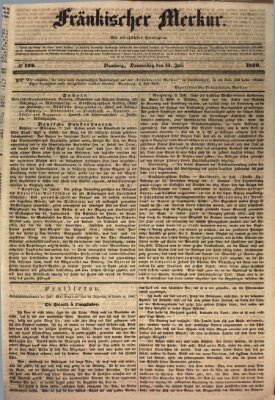 Fränkischer Merkur (Bamberger Zeitung) Donnerstag 11. Juli 1839