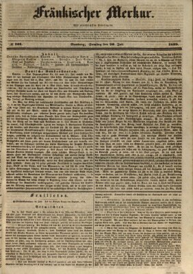 Fränkischer Merkur (Bamberger Zeitung) Samstag 20. Juli 1839