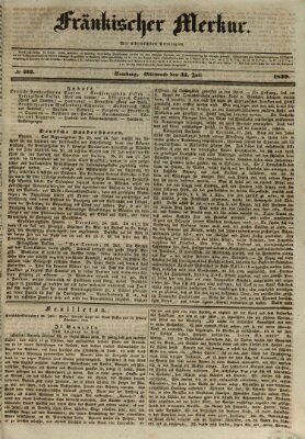 Fränkischer Merkur (Bamberger Zeitung) Mittwoch 31. Juli 1839