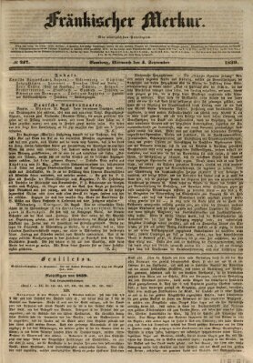 Fränkischer Merkur (Bamberger Zeitung) Mittwoch 4. September 1839