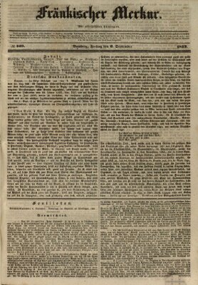 Fränkischer Merkur (Bamberger Zeitung) Freitag 6. September 1839