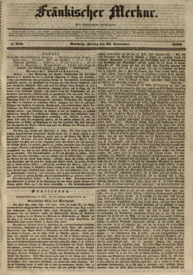 Fränkischer Merkur (Bamberger Zeitung) Freitag 13. September 1839