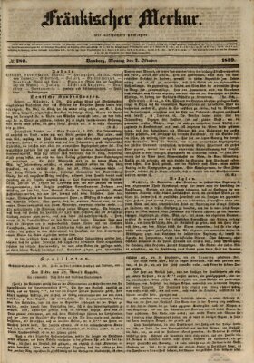 Fränkischer Merkur (Bamberger Zeitung) Montag 7. Oktober 1839