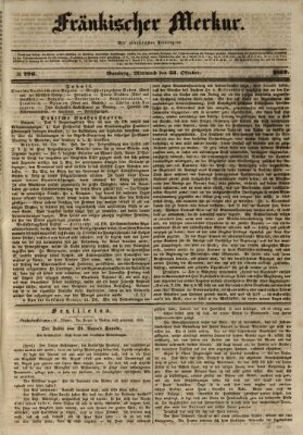 Fränkischer Merkur (Bamberger Zeitung) Mittwoch 23. Oktober 1839