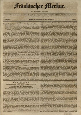 Fränkischer Merkur (Bamberger Zeitung) Samstag 26. Oktober 1839