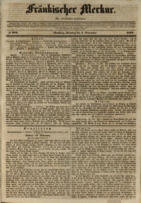 Fränkischer Merkur (Bamberger Zeitung) Dienstag 5. November 1839