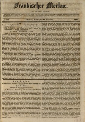 Fränkischer Merkur (Bamberger Zeitung) Samstag 16. November 1839