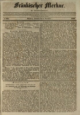 Fränkischer Merkur (Bamberger Zeitung) Sonntag 1. Dezember 1839