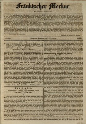 Fränkischer Merkur (Bamberger Zeitung) Samstag 7. Dezember 1839