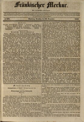 Fränkischer Merkur (Bamberger Zeitung) Samstag 14. Dezember 1839