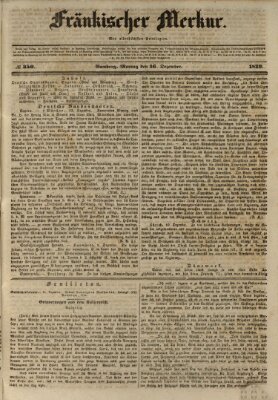 Fränkischer Merkur (Bamberger Zeitung) Montag 16. Dezember 1839