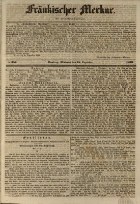 Fränkischer Merkur (Bamberger Zeitung) Mittwoch 18. Dezember 1839