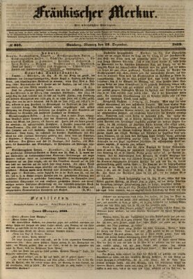 Fränkischer Merkur (Bamberger Zeitung) Montag 23. Dezember 1839