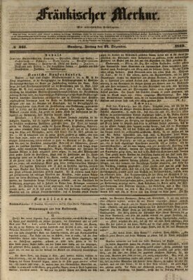 Fränkischer Merkur (Bamberger Zeitung) Freitag 27. Dezember 1839