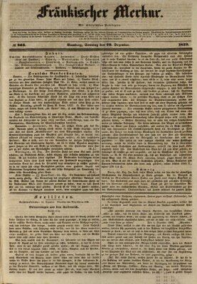 Fränkischer Merkur (Bamberger Zeitung) Sonntag 29. Dezember 1839