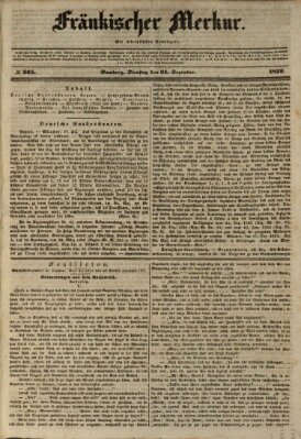 Fränkischer Merkur (Bamberger Zeitung) Dienstag 31. Dezember 1839