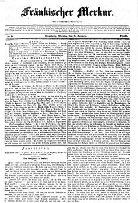 Fränkischer Merkur (Bamberger Zeitung) Montag 6. Januar 1840