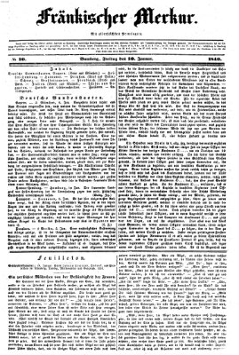 Fränkischer Merkur (Bamberger Zeitung) Freitag 10. Januar 1840