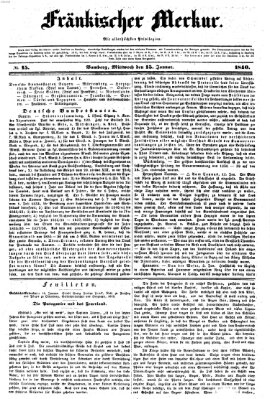 Fränkischer Merkur (Bamberger Zeitung) Mittwoch 15. Januar 1840