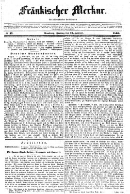 Fränkischer Merkur (Bamberger Zeitung) Freitag 17. Januar 1840