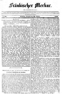 Fränkischer Merkur (Bamberger Zeitung) Montag 20. Januar 1840