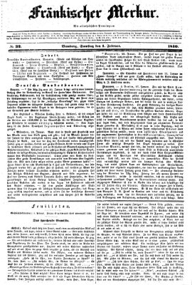 Fränkischer Merkur (Bamberger Zeitung) Samstag 1. Februar 1840