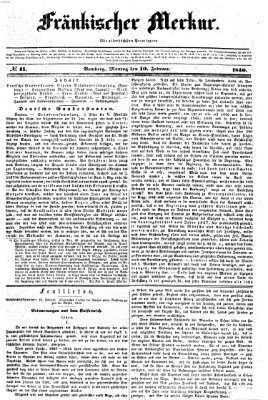 Fränkischer Merkur (Bamberger Zeitung) Montag 10. Februar 1840