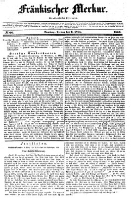 Fränkischer Merkur (Bamberger Zeitung) Freitag 6. März 1840