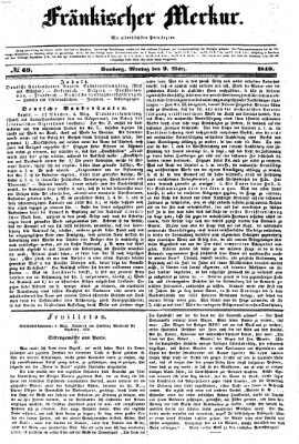 Fränkischer Merkur (Bamberger Zeitung) Montag 9. März 1840