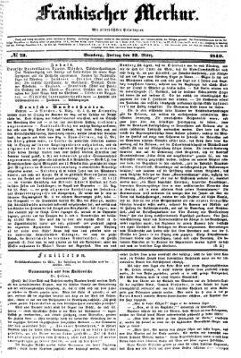 Fränkischer Merkur (Bamberger Zeitung) Freitag 13. März 1840