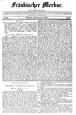 Fränkischer Merkur (Bamberger Zeitung) Dienstag 7. April 1840