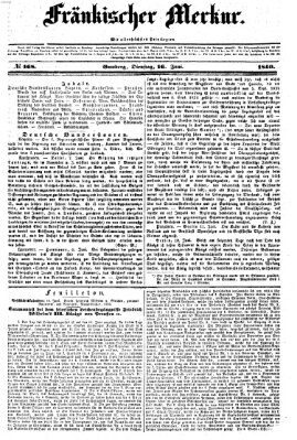 Fränkischer Merkur (Bamberger Zeitung) Dienstag 16. Juni 1840