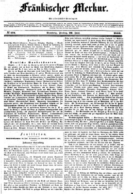 Fränkischer Merkur (Bamberger Zeitung) Freitag 26. Juni 1840