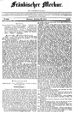 Fränkischer Merkur (Bamberger Zeitung) Samstag 27. Juni 1840