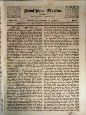 Fränkischer Merkur (Bamberger Zeitung) Dienstag 19. Januar 1841