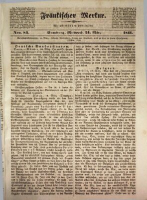 Fränkischer Merkur (Bamberger Zeitung) Mittwoch 24. März 1841