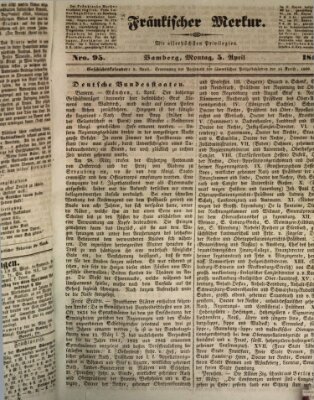 Fränkischer Merkur (Bamberger Zeitung) Montag 5. April 1841