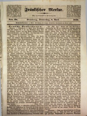 Fränkischer Merkur (Bamberger Zeitung) Donnerstag 8. April 1841