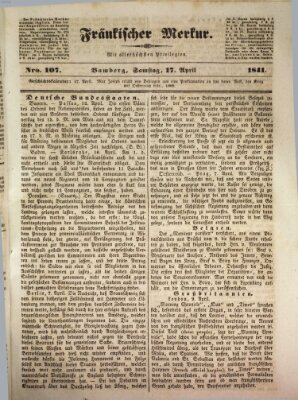 Fränkischer Merkur (Bamberger Zeitung) Samstag 17. April 1841