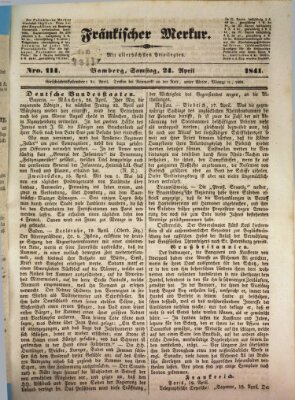 Fränkischer Merkur (Bamberger Zeitung) Samstag 24. April 1841