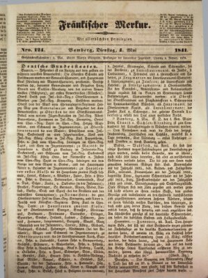 Fränkischer Merkur (Bamberger Zeitung) Dienstag 4. Mai 1841