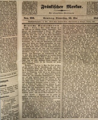 Fränkischer Merkur (Bamberger Zeitung) Donnerstag 13. Mai 1841