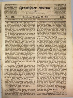 Fränkischer Merkur (Bamberger Zeitung) Samstag 22. Mai 1841