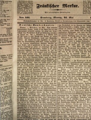 Fränkischer Merkur (Bamberger Zeitung) Montag 24. Mai 1841