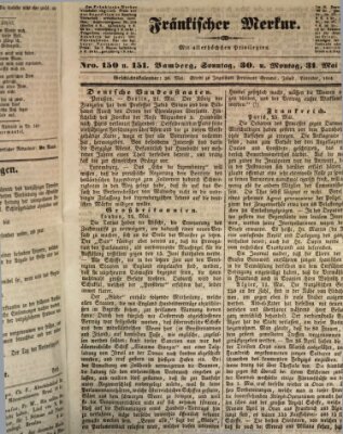 Fränkischer Merkur (Bamberger Zeitung) Montag 31. Mai 1841