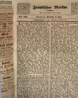 Fränkischer Merkur (Bamberger Zeitung) Dienstag 1. Juni 1841