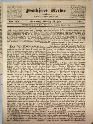 Fränkischer Merkur (Bamberger Zeitung) Montag 14. Juni 1841