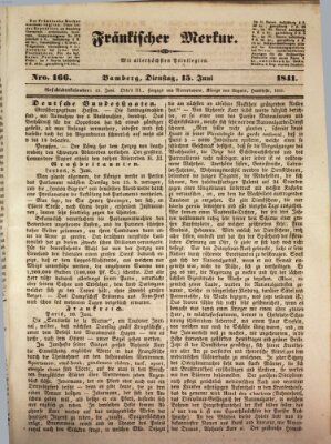 Fränkischer Merkur (Bamberger Zeitung) Dienstag 15. Juni 1841