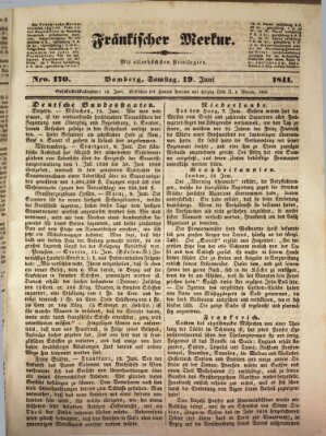 Fränkischer Merkur (Bamberger Zeitung) Samstag 19. Juni 1841