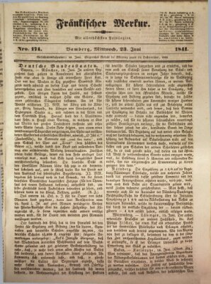 Fränkischer Merkur (Bamberger Zeitung) Mittwoch 23. Juni 1841